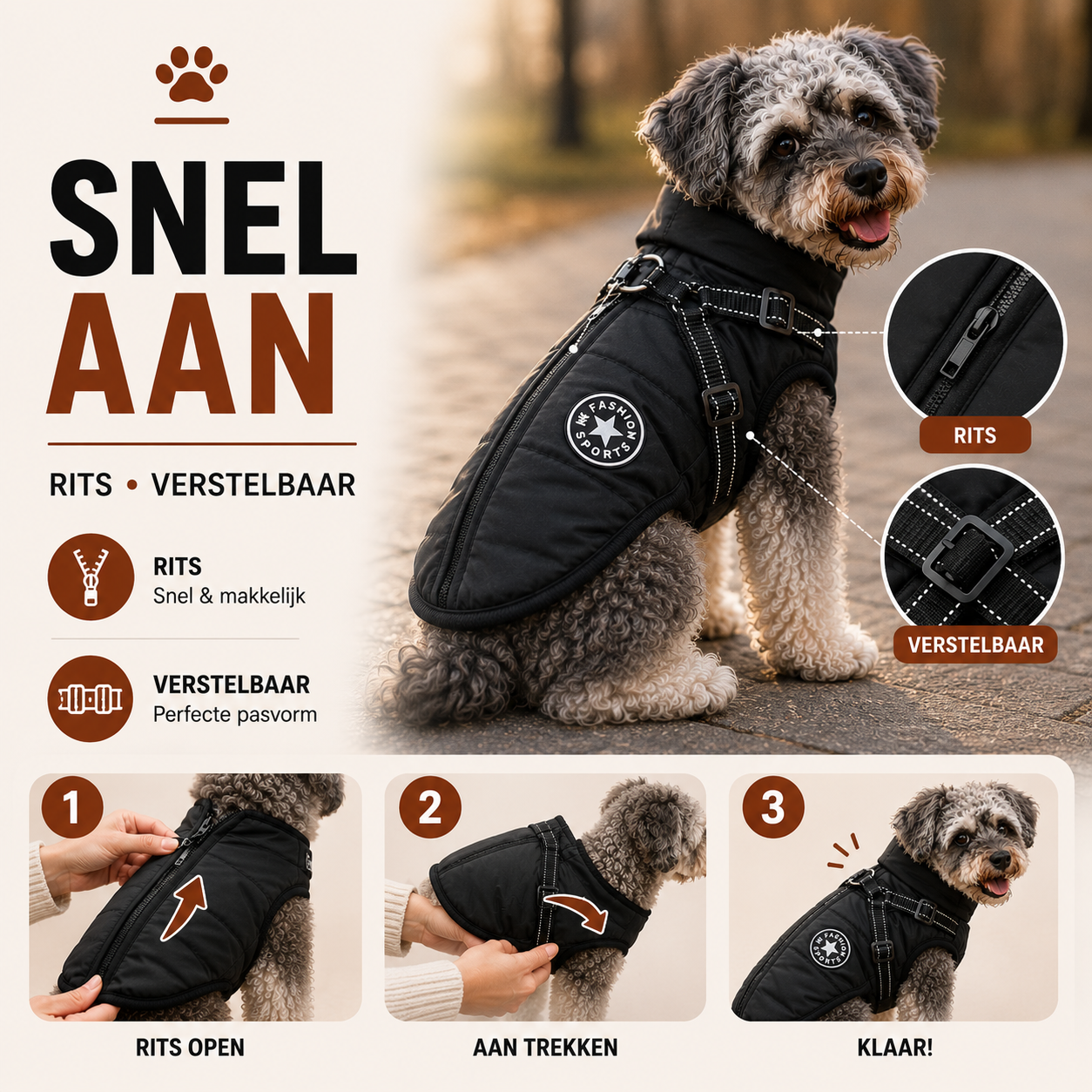 Paw-Care™ WeatherPro Jacke – Schützen Sie Ihren vierbeinigen Freund vor Kälte und Regen
