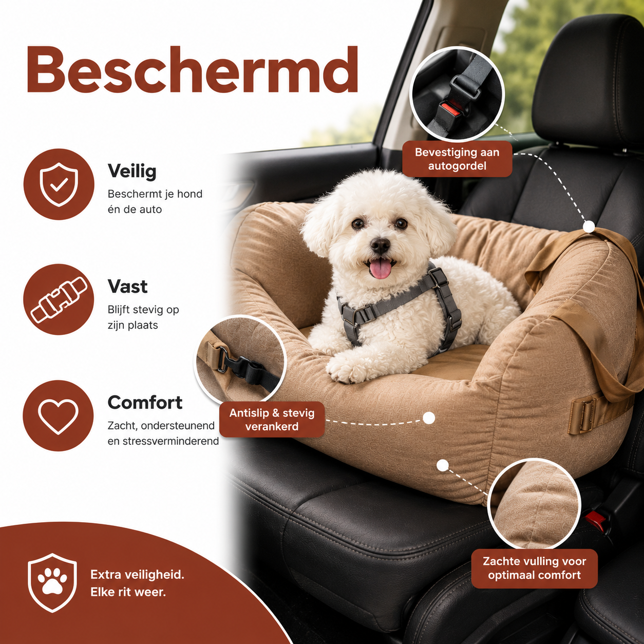 PawCare™ Premium Hundeautositz – Sicher & Komfortabel