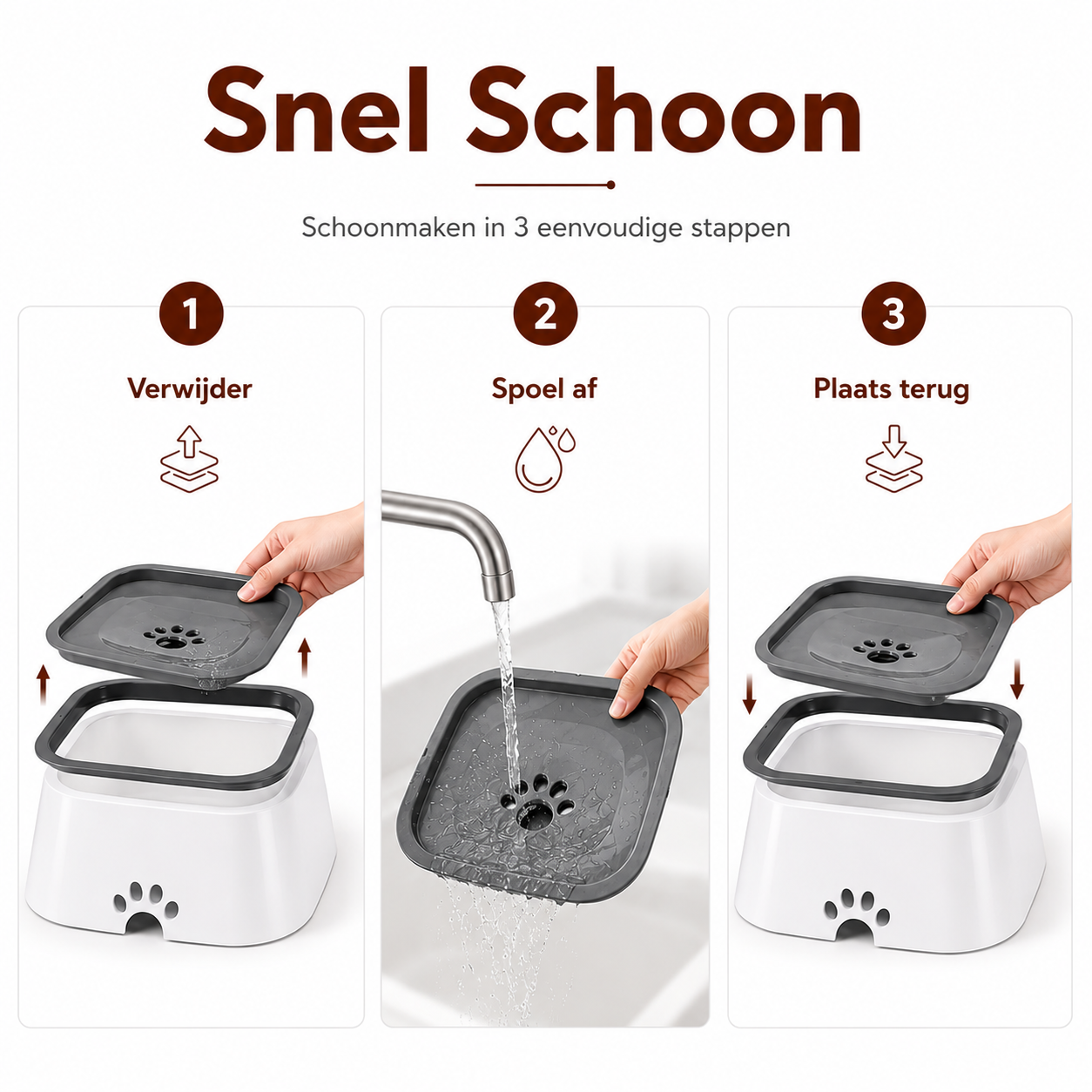 PawCare CleanBowl™ – Anti-Kleckser Trinknapf für Hunde & Katzen