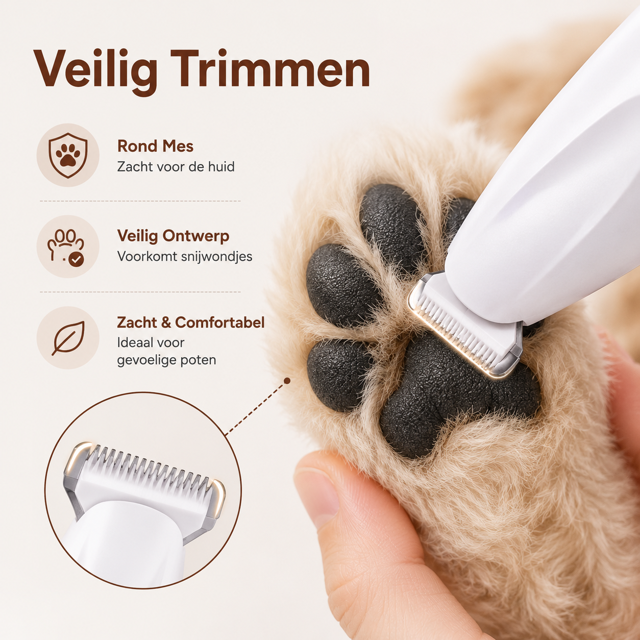 Paw-Care™ PawTrim Pro™ | Flüsterleiser Pfotentrimmer für Hunde