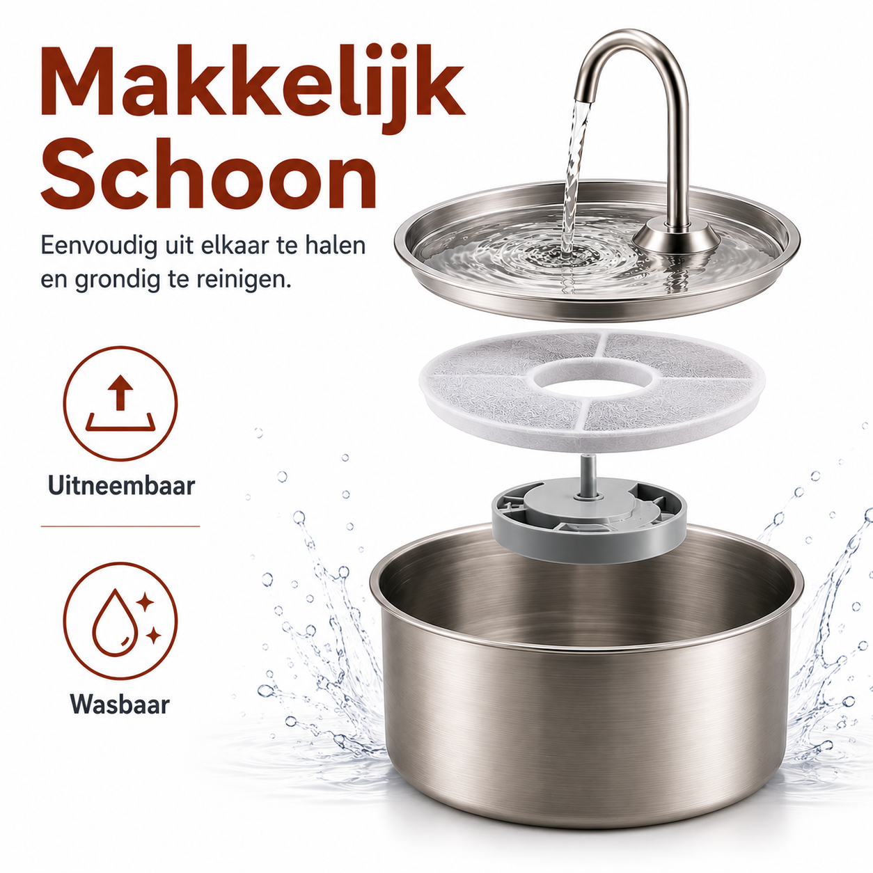 PawCare™ AquaFlow – Antibakterieller Trinkbrunnen mit Filterung