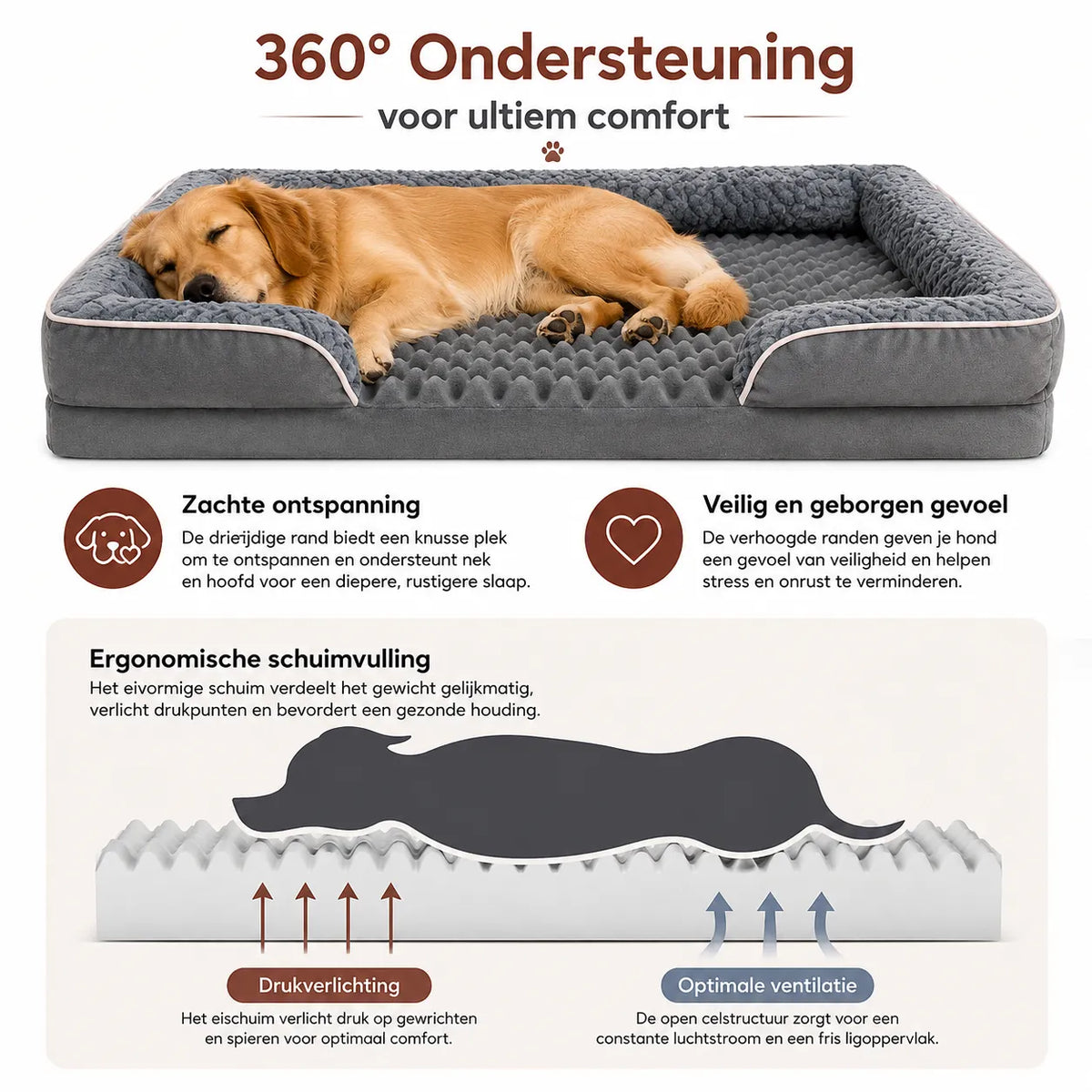 PawCare™ ComfortLuxe Hundebett