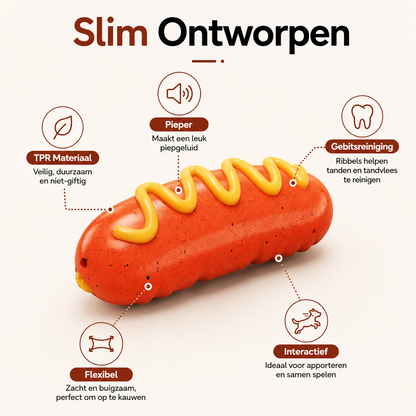 PawCare™ Hotdog Piepspeeltje
