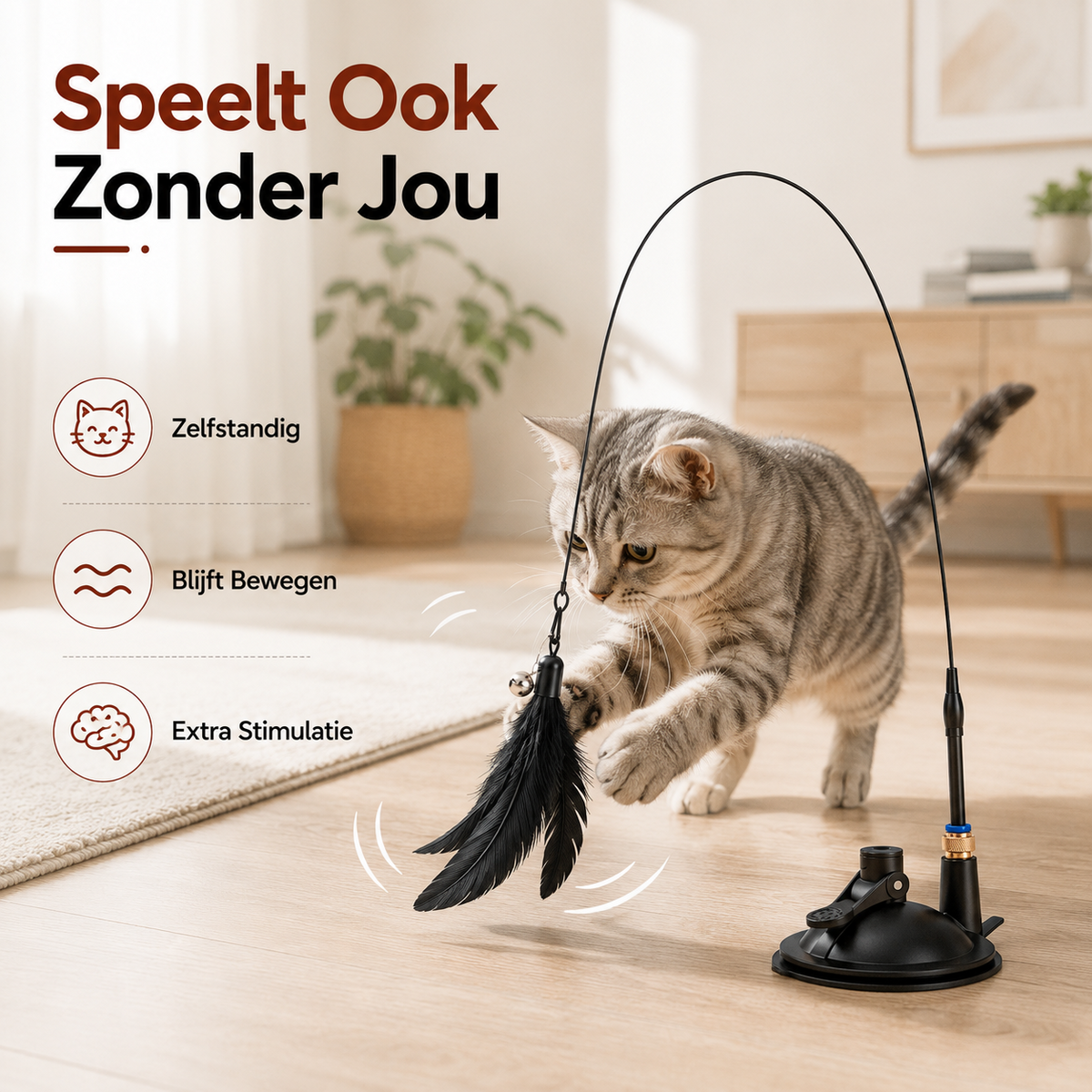 PawCare™ Katzenangel mit Saugnapf