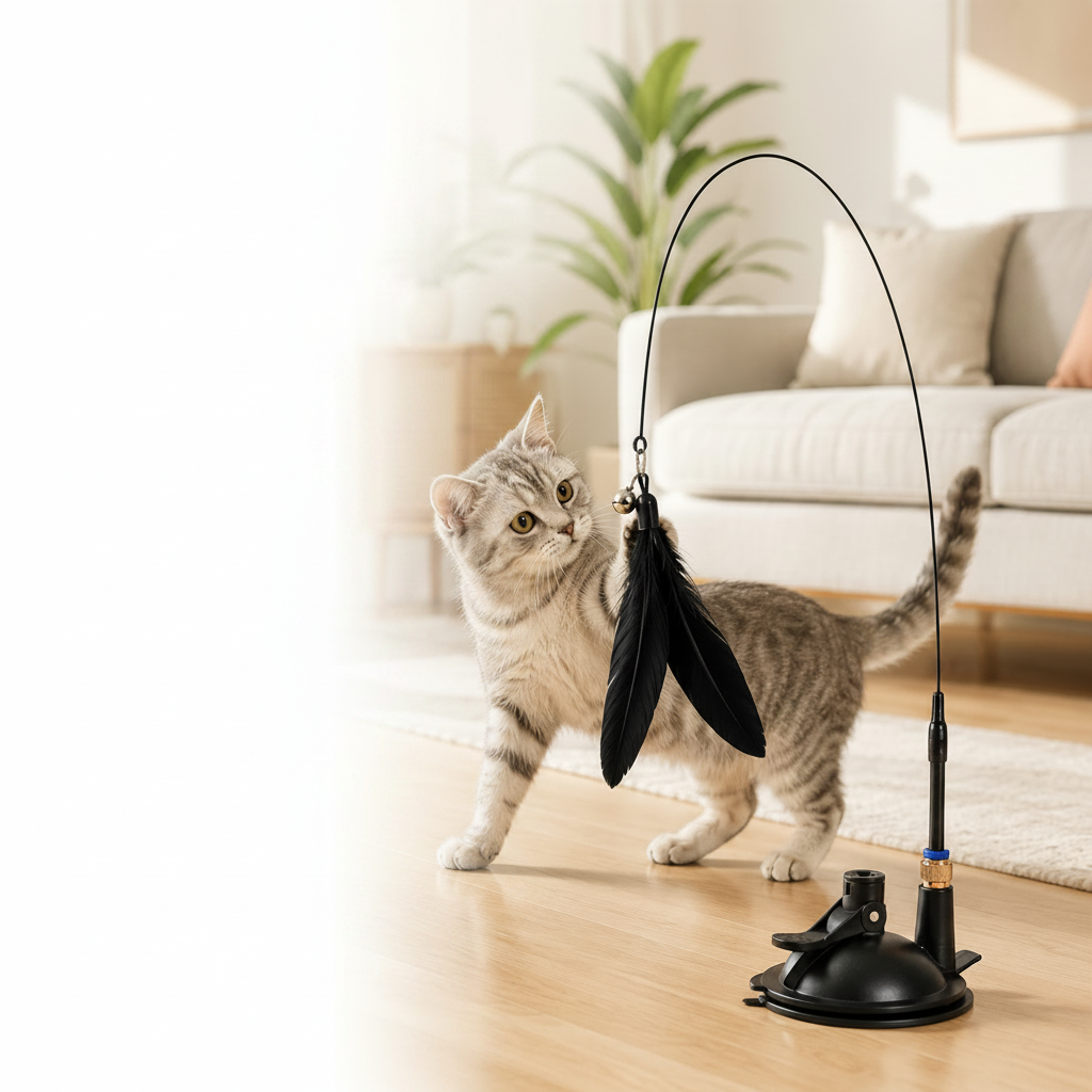 PawCare™ Katzenangel mit Saugnapf
