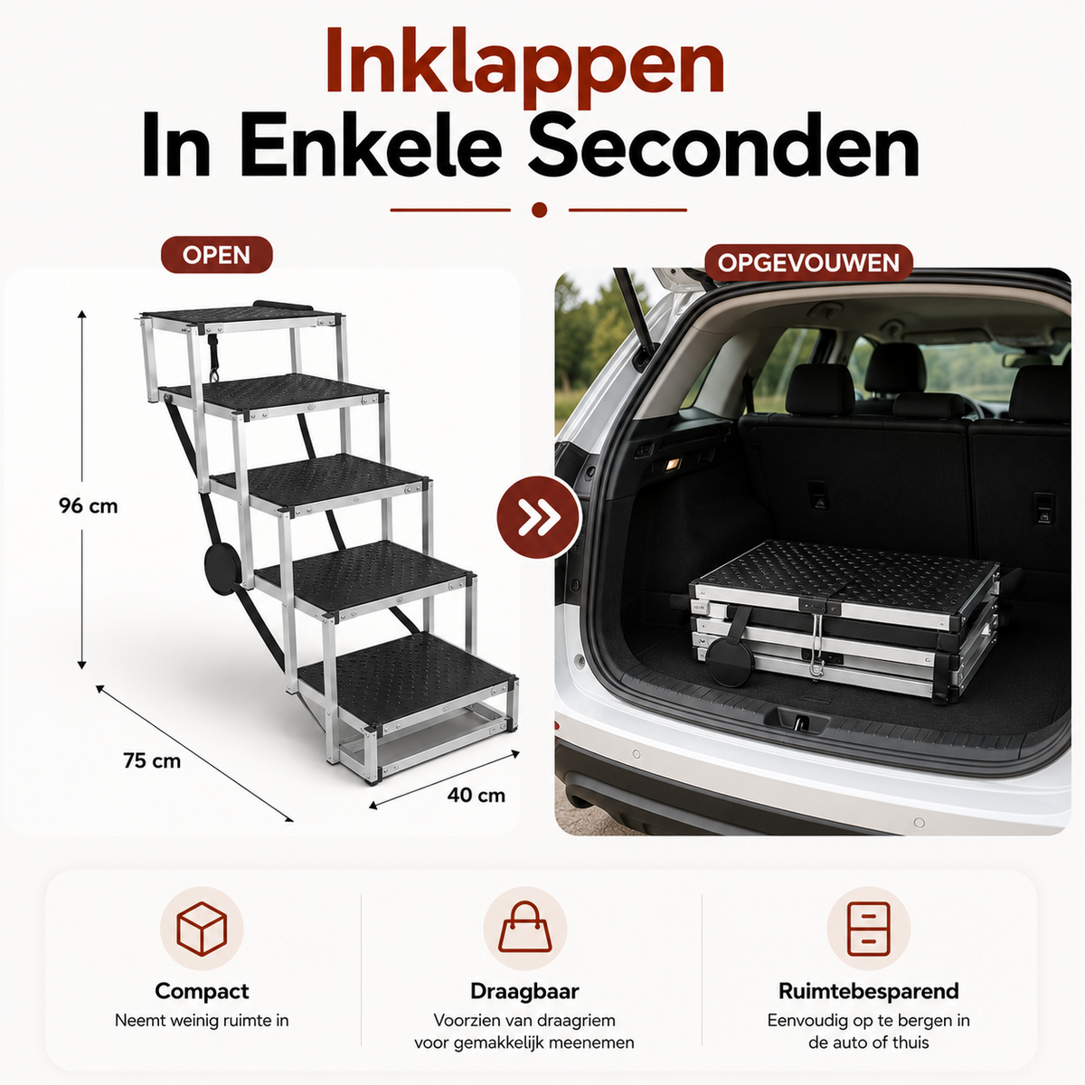 PawCare™ Faltbare Hunderampe Auto